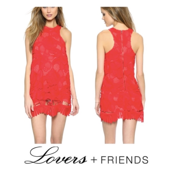 lovers and friends red lace dress